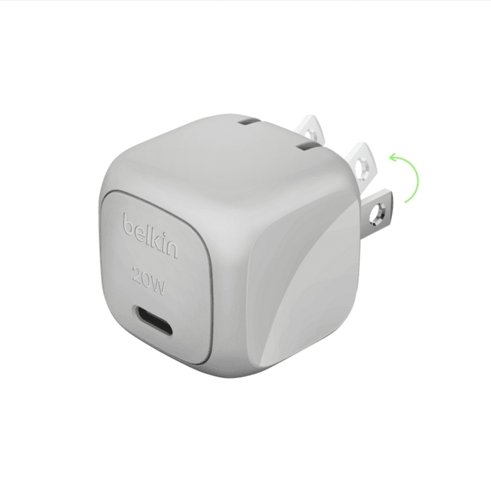 Belkin BoostCharge USB-C Wall Charger 20W Fast Charge - Type-C - Folding Prongs